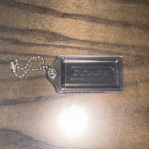 Coach Clear Plastic Grey Hangtag